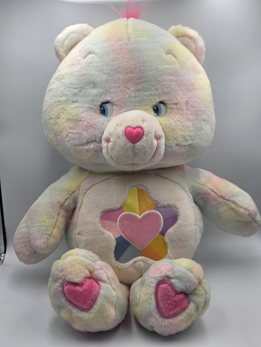 Care Bears True Heart Bear Plush Jumbo Large Collectors Doll Rainbow 25” 2005